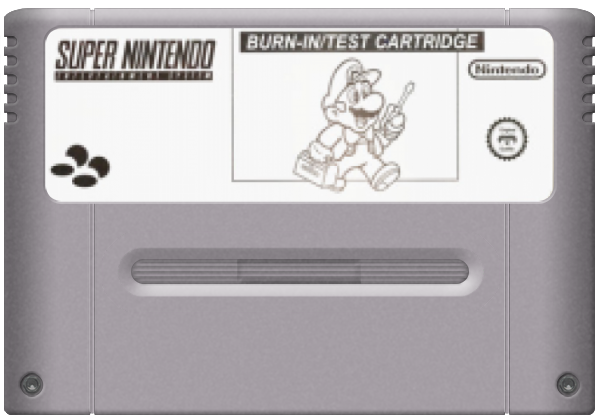 Burn-In/Test Cartridge media 1 for Super Nintendo